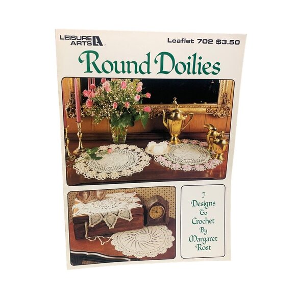 Leisure Arts Round Doilies Leaflet 702 By Margaret Rost - Picture 1 of 2